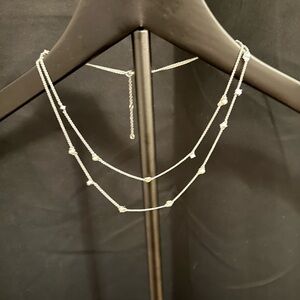 Silver Double Layer Necklace